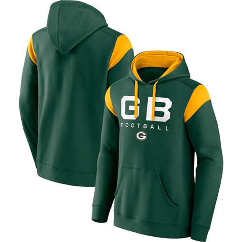 Men's Green Bay Packers Green Call The Shot Pullover Hoodie